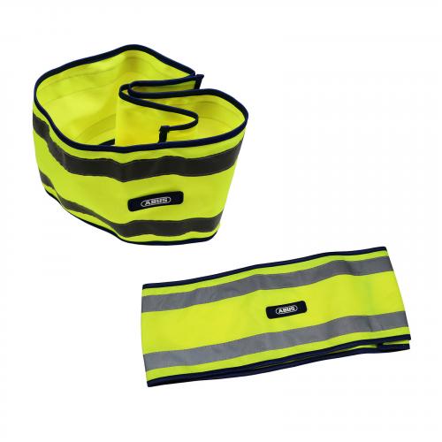 2er Set ABUS Lumino Reflex Wrap Reflektorband neongelb 82-108cm