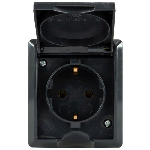 REV Feuchtraum Schalterserie Aquaform Anthrazit - Ausf�hrung: Steckdose