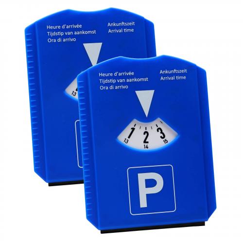 2er Set Auto Parkscheibe mit Eiskratzer und Gummilippe