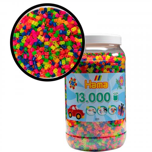 HAMA 13.000 Bgelperlen Midi - Ausfhrung: Neon Mix