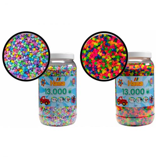 HAMA 26.000 Bgelperlen Midi Farben Pastell + Neon Mix