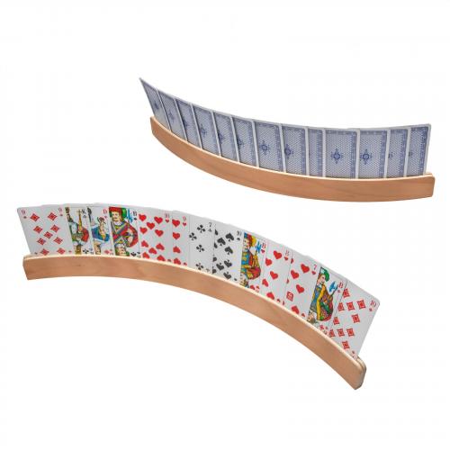 2er Set Spielkartenhalter aus Holz Kartenhalter