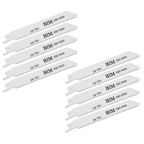 Säbelsägeblätter Metall Kunststoff 150mm 24 TPI BIM (10 Stück)