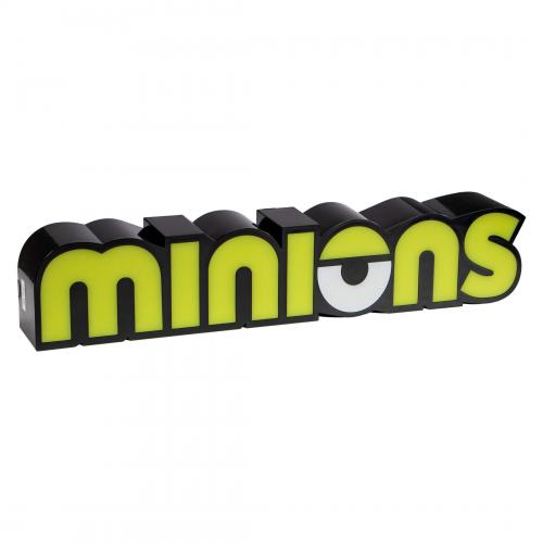 Minions Logo Dekoleuchte LED Lampe gelb Batterie oder USB Betrieb