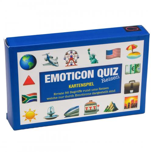 Kartenspiel Emoticon Quiz rund ums Reisen Gesellschaftsspiel 56 Spielkarten