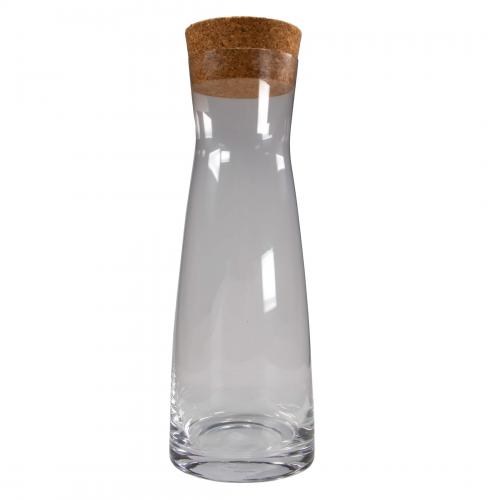 Glaskaraffe Glasflasche 1L Karaffe Kristallglas Wasser Krug Teekanne