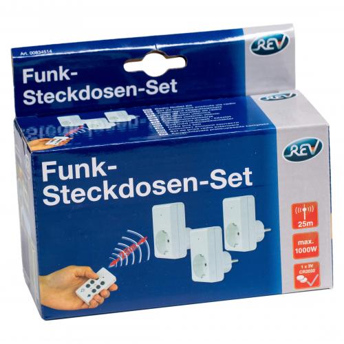 3+1 Funkschalt-Set Funksteckdosen Set mit Fernbedienung