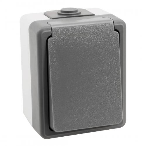 SECURE Feuchtraum Steckdose IP44 Einzelsteckdose Aufputz