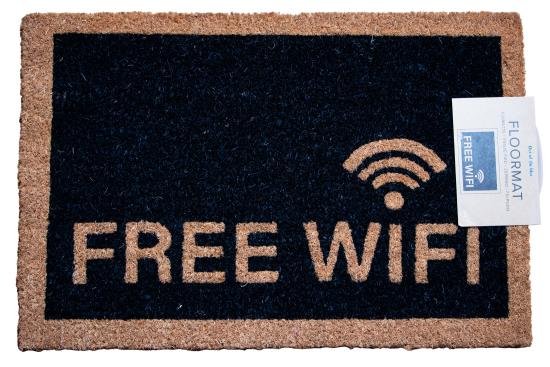 Fumatte Free Wifi 60x40 cm aus Kokosfaser Trvorleger Abtreter