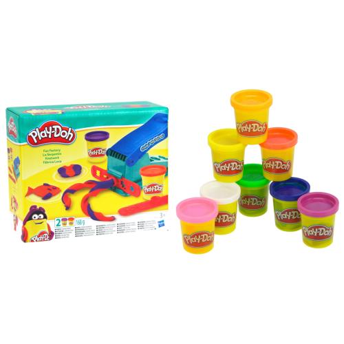 Play-Doh Knetwerk Fun Factory mit 8er Pack Knete Regenbogen