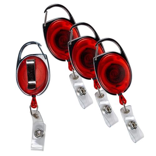 4er Set Skipasshalter rot Ausweishalter jojo mit Grtelclip