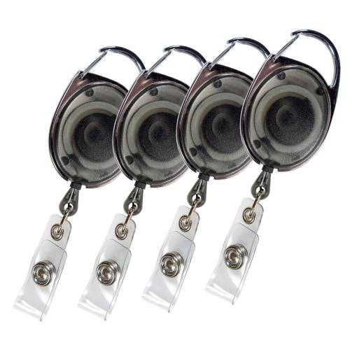 4er Set Skipasshalter schwarz Ausweishalter jojo mit Grtelclip