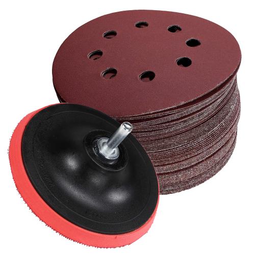 Klett Schleifscheiben 125mm 70 Blatt Korn 40-600 + Schleifteller