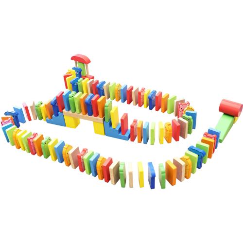 SpielMaus Domino Spiel aus Holz 100 teilig