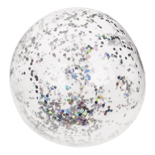 Aufblasbarer Glitter Strandball 35 cm - Farbe: Silber