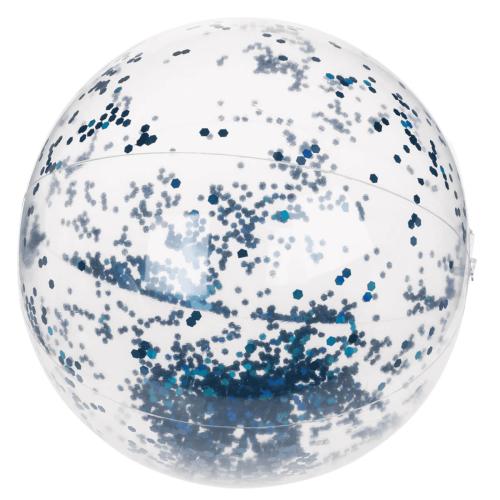 Aufblasbarer Glitter Strandball 35 cm - Farbe: Blau