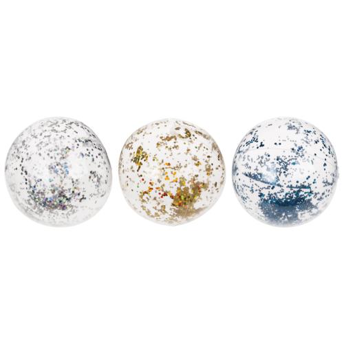 3er Set Glitter Strandblle 35 cm aufblasbar