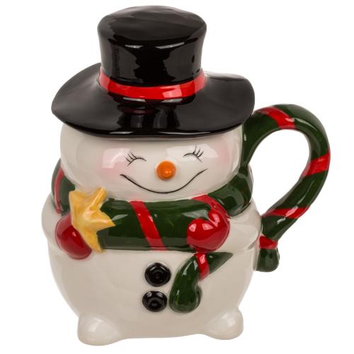 Becher Funny Snowman Schneemann Tasse - Farbe: Schwarz