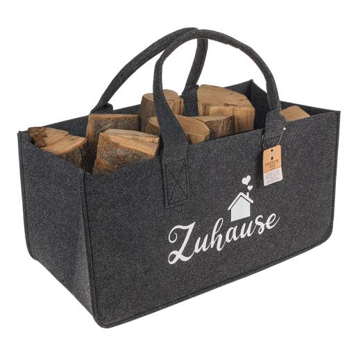 Kaminholztasche Kamin Holz Tasche - Farbe: Schwarz