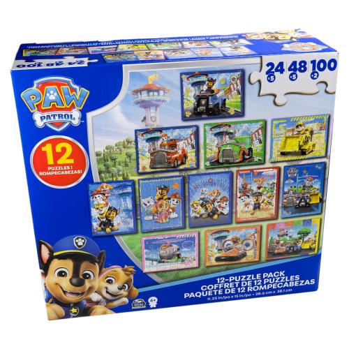 Spin Master Mega Puzzle Pack PAW PATROL 12 Kinder Puzzles
