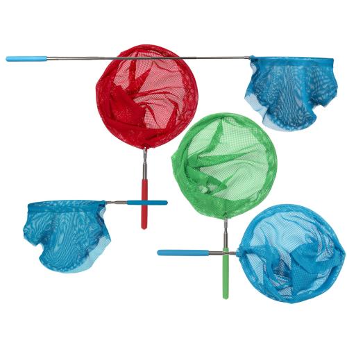 Ausziehbarer Kescher mit Teleskopstab