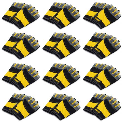 12 Paar DeWalt Grip Handschuhe fingerfreie Arbeitshandschuhe DPG213L