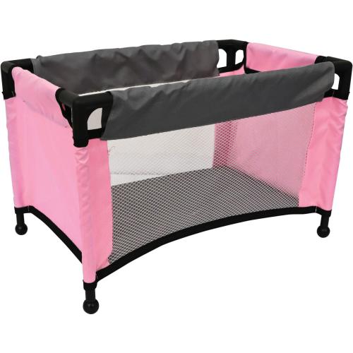 AMIA Puppenreisebett Rosy f�r Puppen bis 43 cm, klappbar, rosa