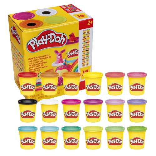 Play-Doh 18er Fantasiepack Knete 18 Farben, 18 Dosen