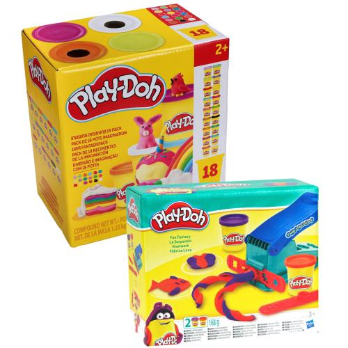 Play-Doh 18er Fantasiepack Knete mit Knetwerk Fun Factory im Set