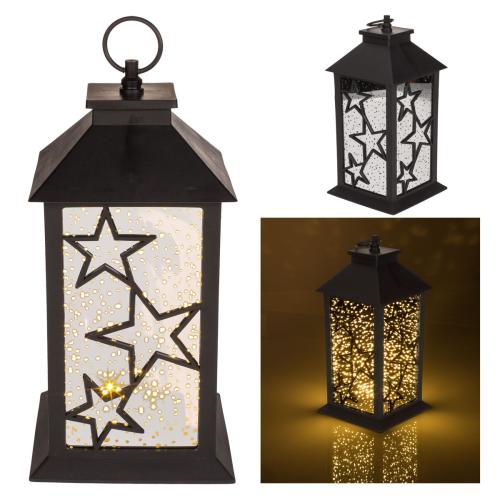 LED Laterne Sterneneffekt Weihnachten Deko Lampe Indoor Outdoor
